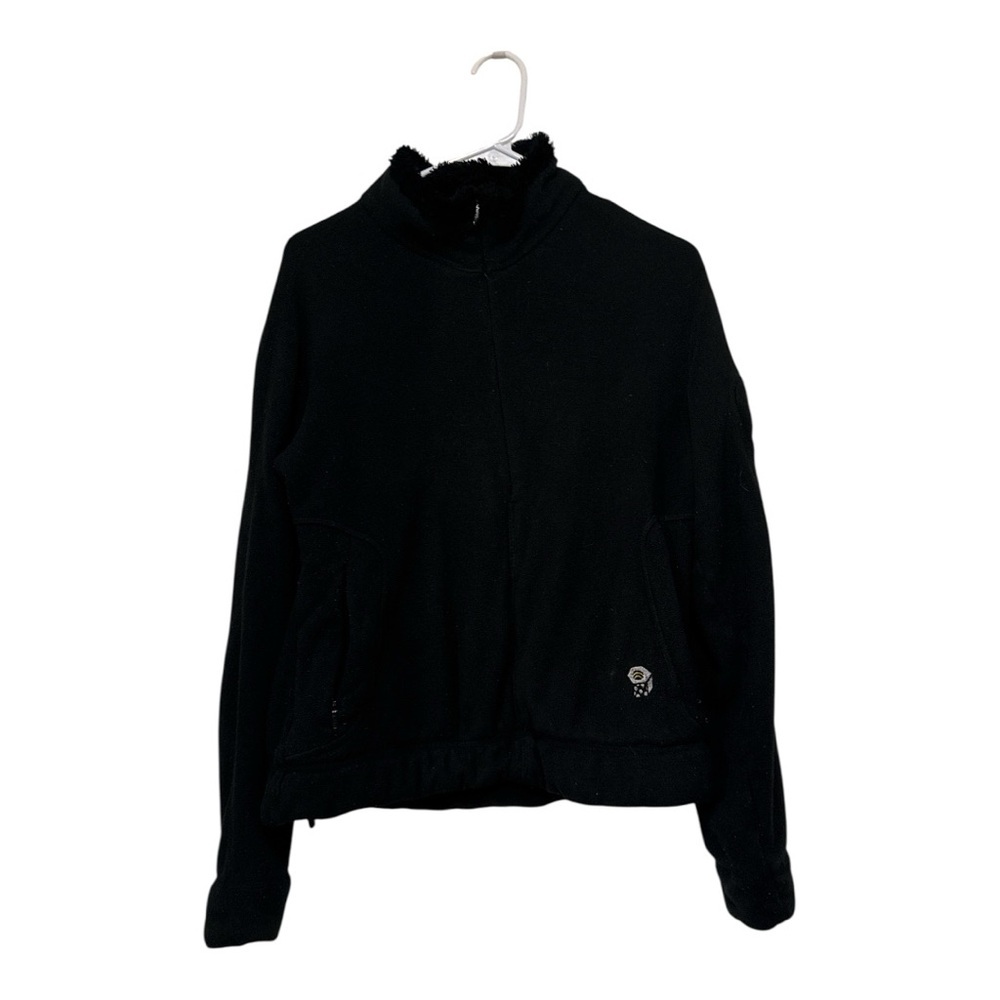 Mountain Hardwear Black 3/4 Zip Fleece Jacket Flaws Size Medium